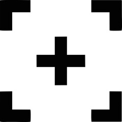 Obraz premium focus icon symbol in a white background, goal target icon symbol on the white background