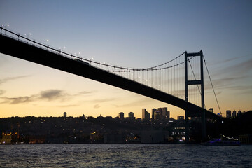 Fototapeta na wymiar Bosporus Strait in Istanbul, Turkey.