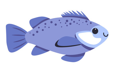 Dwarf gouramis fish type, aquatic animals vector