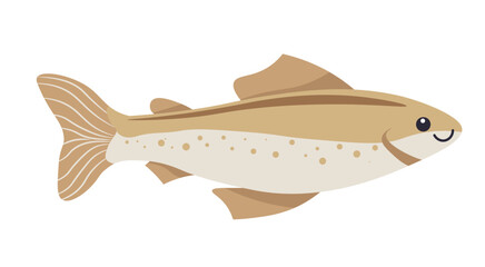 Fish with scale and fins, tropical species vector © Sonulkaster