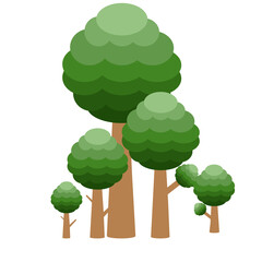 Little Forest Realistic Tree Collection of different kinds of Plant