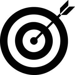 focus icon symbol in a white background, goal target icon symbol on the white background