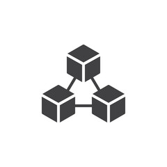 Blockchain technology vector icon