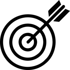 focus icon symbol in a white background, goal target icon symbol on the white background