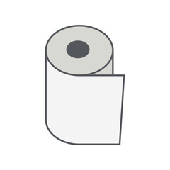 Toilet Tissue Roll Bathroom Icon Collection Set Elegant