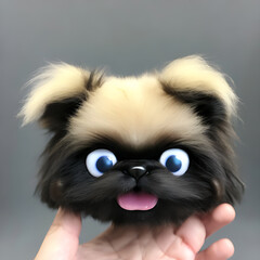 Obraz premium Generative AI Illustration of cute and adorable Pekingese, pup
