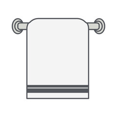 Hanging Towel Bathroom Icon Collection Set Simple
