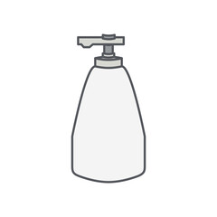 Liquid soap Bathroom Icon Collection Set Simple