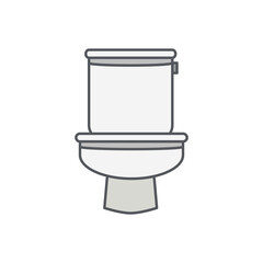 Toilet Seat Bathroom Icon Collection Set Simple
