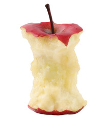 Apple core, transparent background