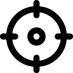 focus icon symbol in a white background, goal target icon symbol on the white background