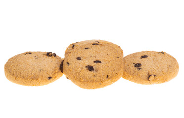 chocolate drops cookies isolated