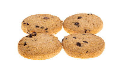 chocolate drops cookies isolated