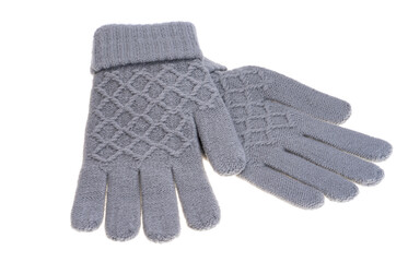 knitted gloves isolated