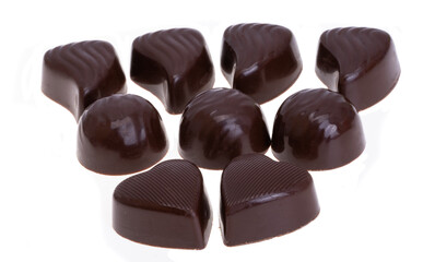 chocolate candies isolated
