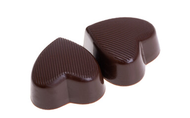 chocolate candy heart isolated