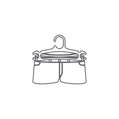 Mini Shorts Clothesline Line Clothing Collection Set