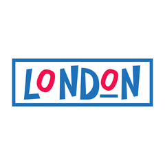London Vector Sign Illustration on a White Background