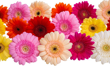 background of gerbera flowers isolated