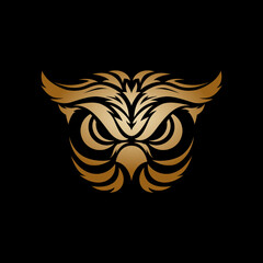 luxury owl logo vector