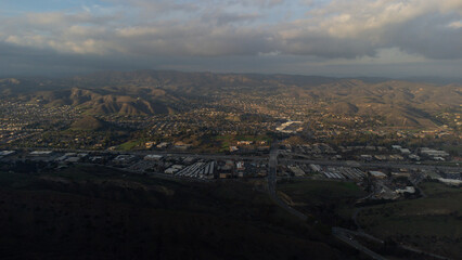 Obraz premium Aerial View of Agoura Hills and Conejo Valley