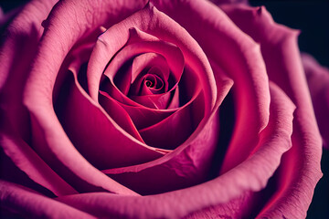 Fototapeta na wymiar pink rose close up, Generative AI Art Illustration