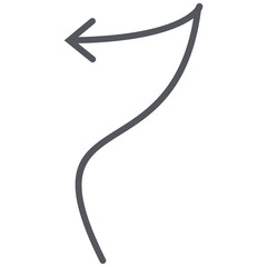 Arrow Line Hand Drawn Aesthetics Doodle