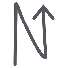 Arrow Line Hand Drawn Aesthetics Doodle