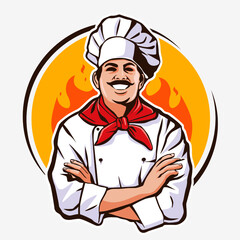 Master Chef Illustration Design Vector