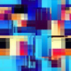 Geometric abstract pattern. Halftone small dots pattern.