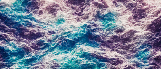 Fototapeta premium Twisted textures of waves and ribbons in majestic colors, abstract. Generative AI