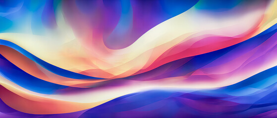 Twisted textures of waves and ribbons in majestic colors, abstract. Generative AI