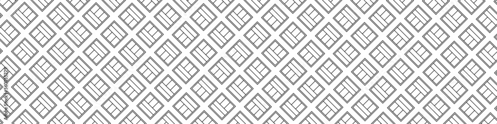 Poster black and white geometric grid background. modern abstract vector texture with lines.