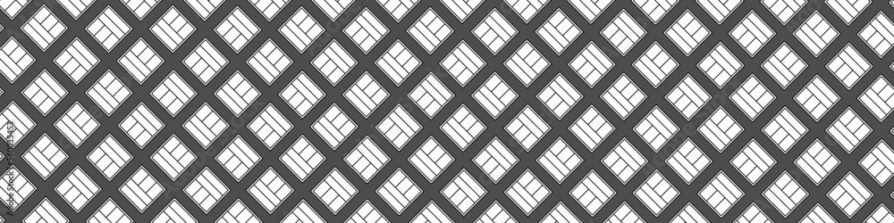 Poster dark black geometric grid background. modern abstract vector texture with lines.