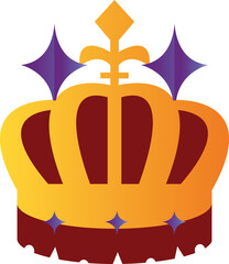 Fototapeta premium Crown icon, queen king crown icon vector