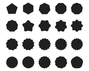 Star badge set. Special offer tag, sale, sticker. Illustration vector EPS 10