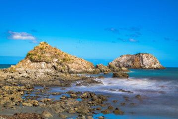 rocks and sea