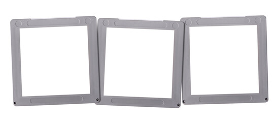 medium format slide frame / empty slide frame isolated on white background  (medium format, 6x6cm.)