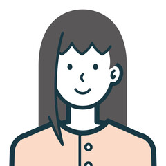 笑顔の私服女性のバストショット3