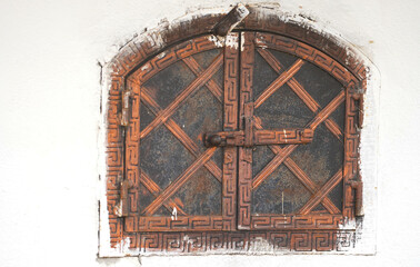 rustic oven in the household of some peasants from the mountains. detail.