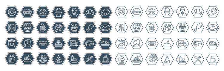 food icon set design 