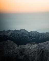 sunset over the sea