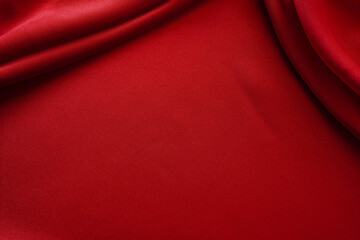 red fabric texture empty as waves (spot focus)