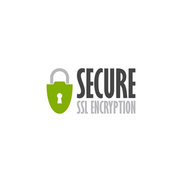 SSL secure https connection icon isolated on white background