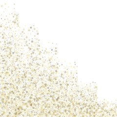 Gold Glitter Stars. Luxury Shiny Confetti.
