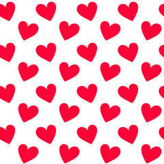 Fototapeta na wymiar Simple seamless pattern Red hearts