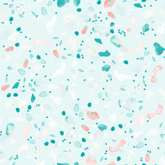 Terrazzo Texture Vector. Flooring Seamless Pattern