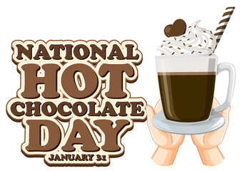 National Hot Chocolate Day Banner Design