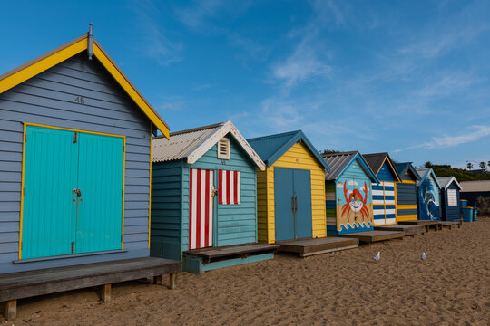 Colorful bathing boxes at Brighton Beach, Melbourne, Australia.