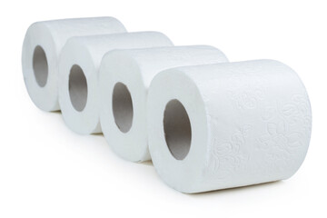 roll of white toilet paper close up